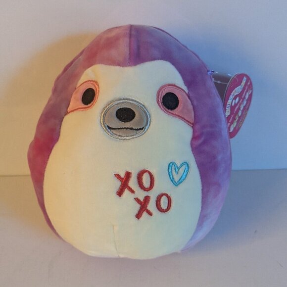 NWT 8" Sharie Sloth XOXO Squishmallows Pink Tie-Dye Plush Stuffed Animal Easter - Picture 1 of 7